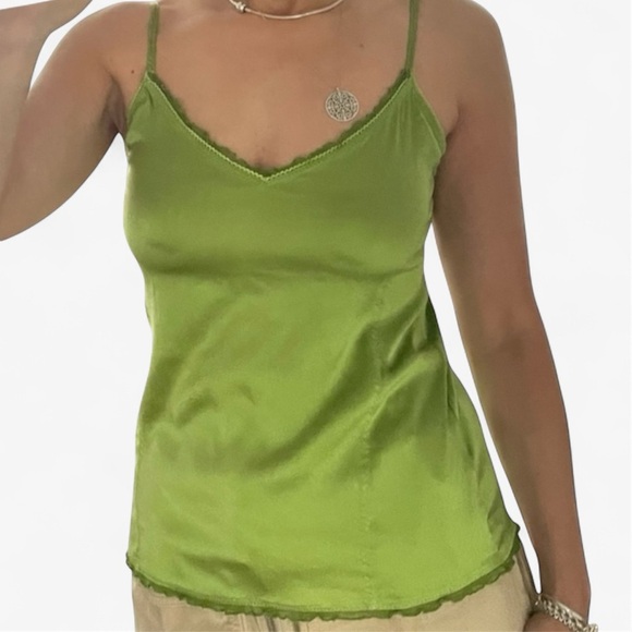 Luisa Cerano Chartreuse Silk Cami - Picture 1 of 10